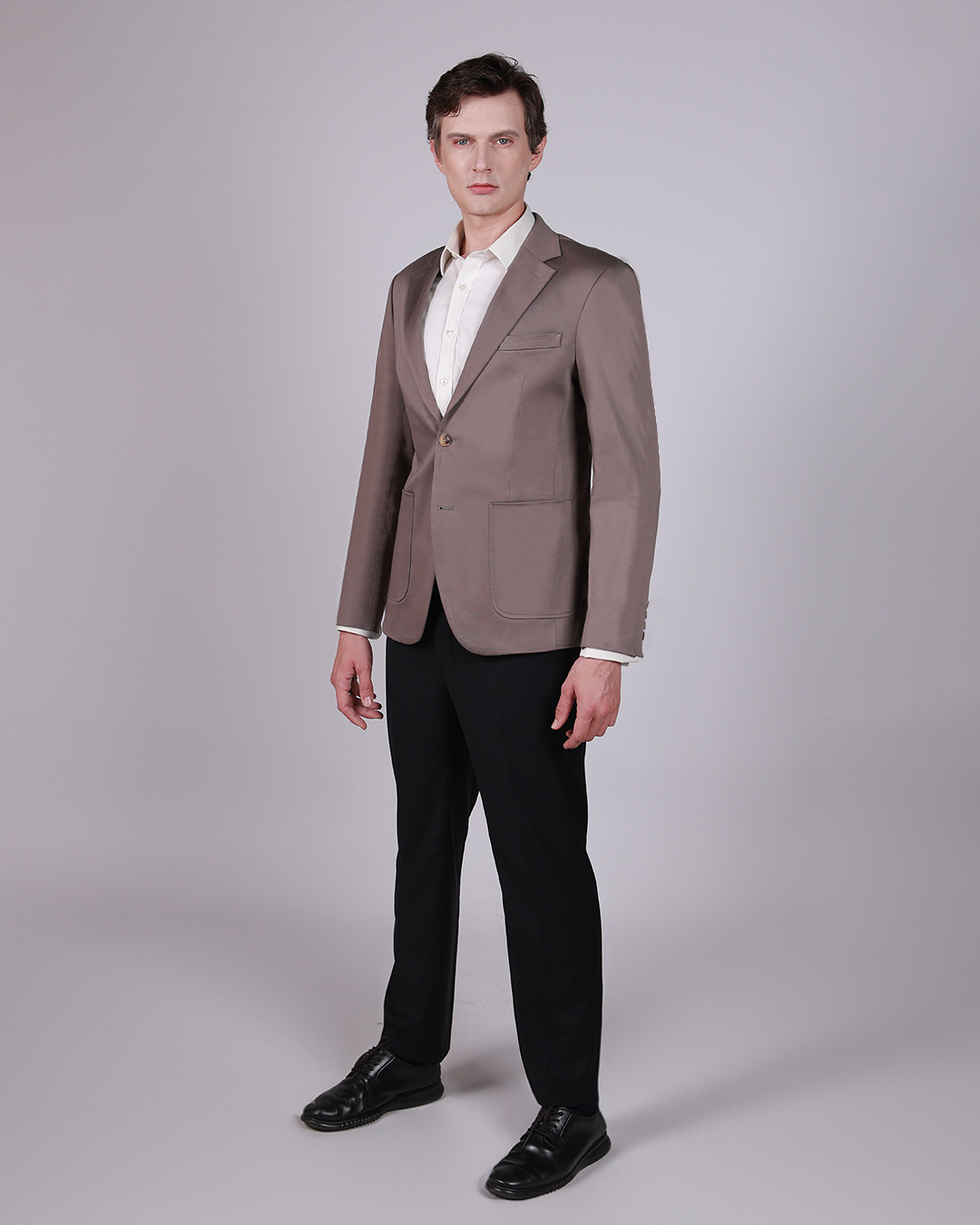 [SAMPLE SALE] Cotton Stretch Blazer – Classic Fit, Navy or Beige