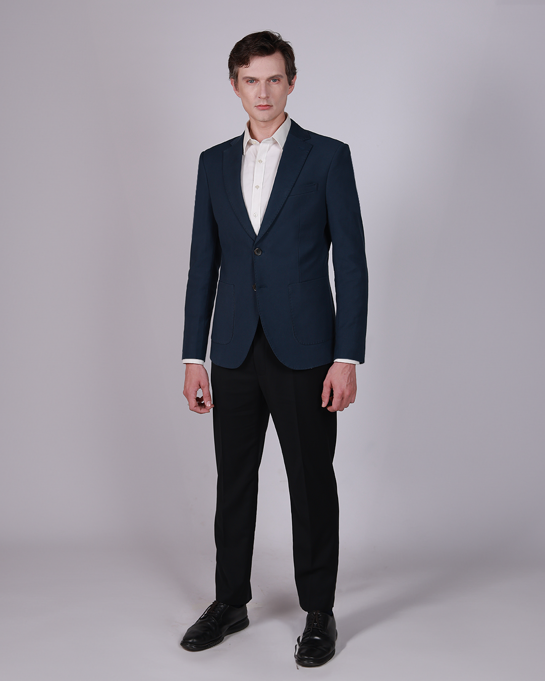 [SAMPLE SALE] Cotton Stretch Blazer – Classic Fit, Navy or Beige
