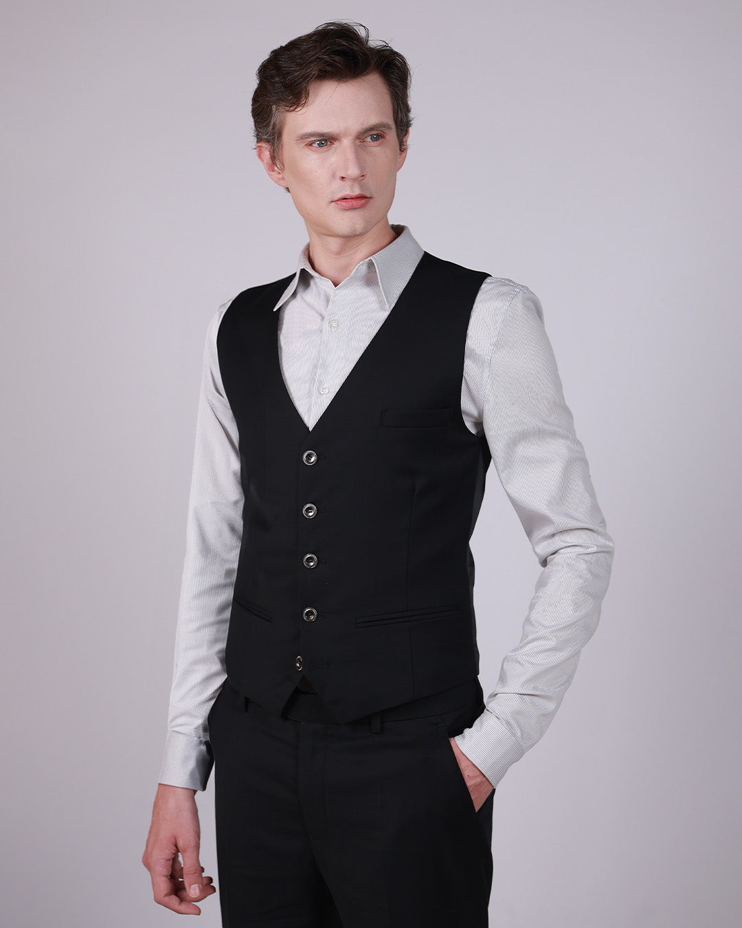 Charcoal Grey Suit – Super 140’s Wool, Classic Fit (2 or 3 Piece)
