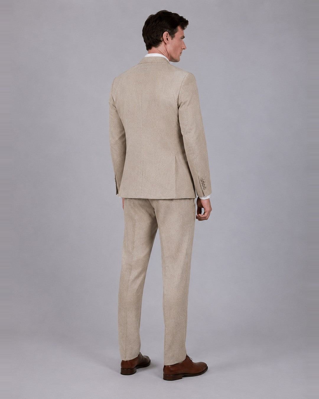 Beige Suit – 100% Linen, Classic Fit (2 Piece)
