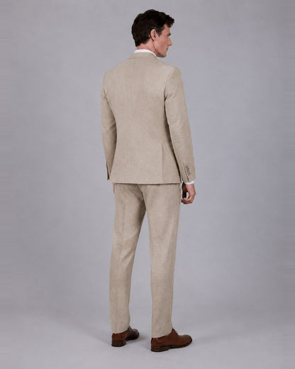 Beige Suit – 100% Linen, Classic Fit (2 Piece)