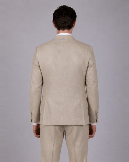 Beige Suit – 100% Linen, Classic Fit (2 Piece)